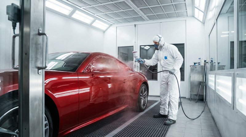 推特短视频：跑车喷漆改色